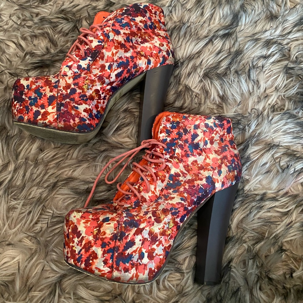 Floral Print Bootie